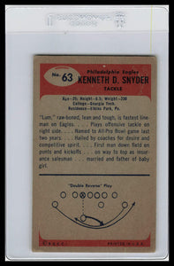 1955 Bowman #63 Ken Snyder VG