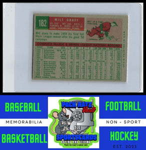 1959 Topps #182 Milt Graff VG