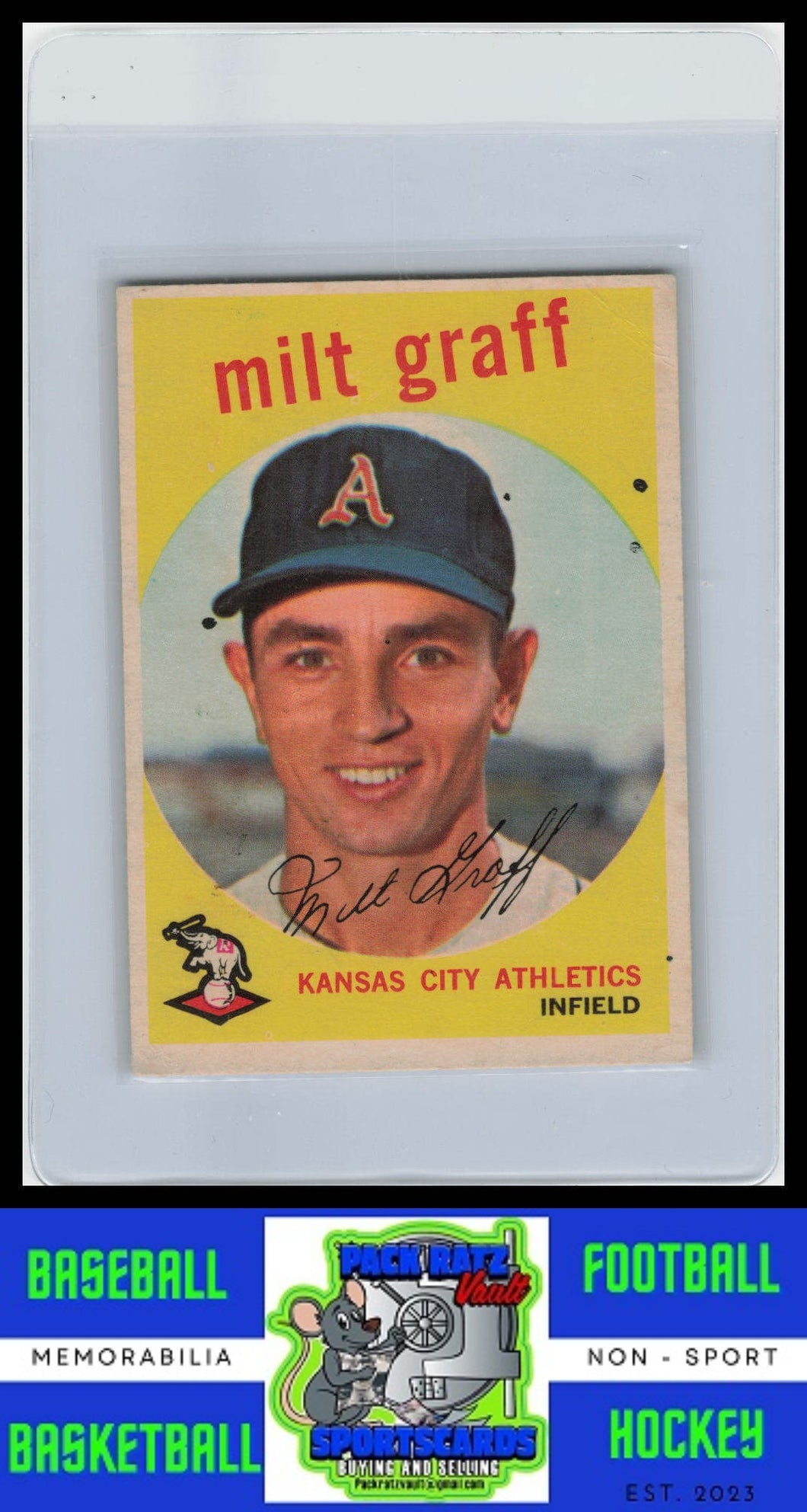 1959 Topps #182 Milt Graff VG