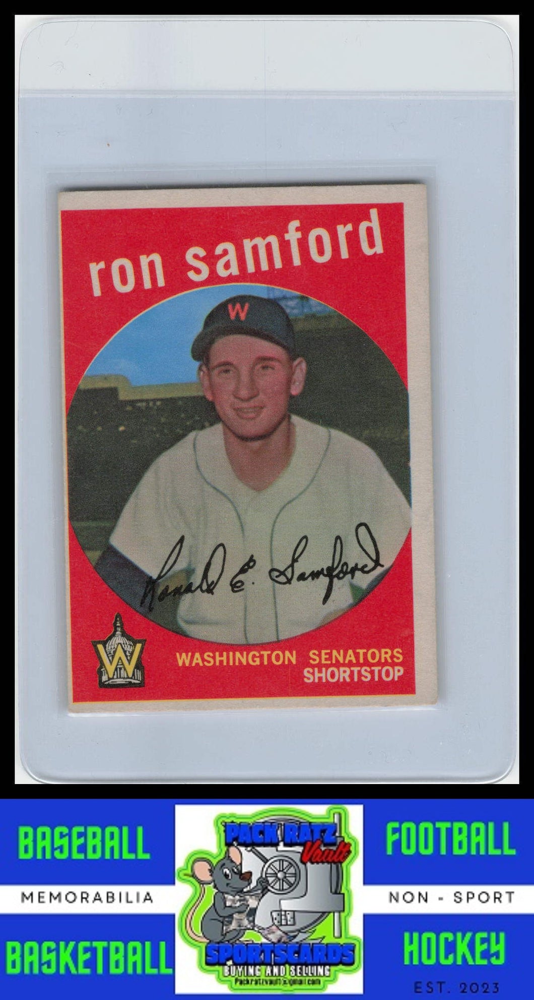 1959 Topps #242b Ron Samford Gray/darker back VG