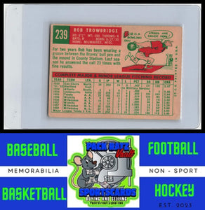 1959 Topps #239a Bob Trowbridge White/lighter back VG