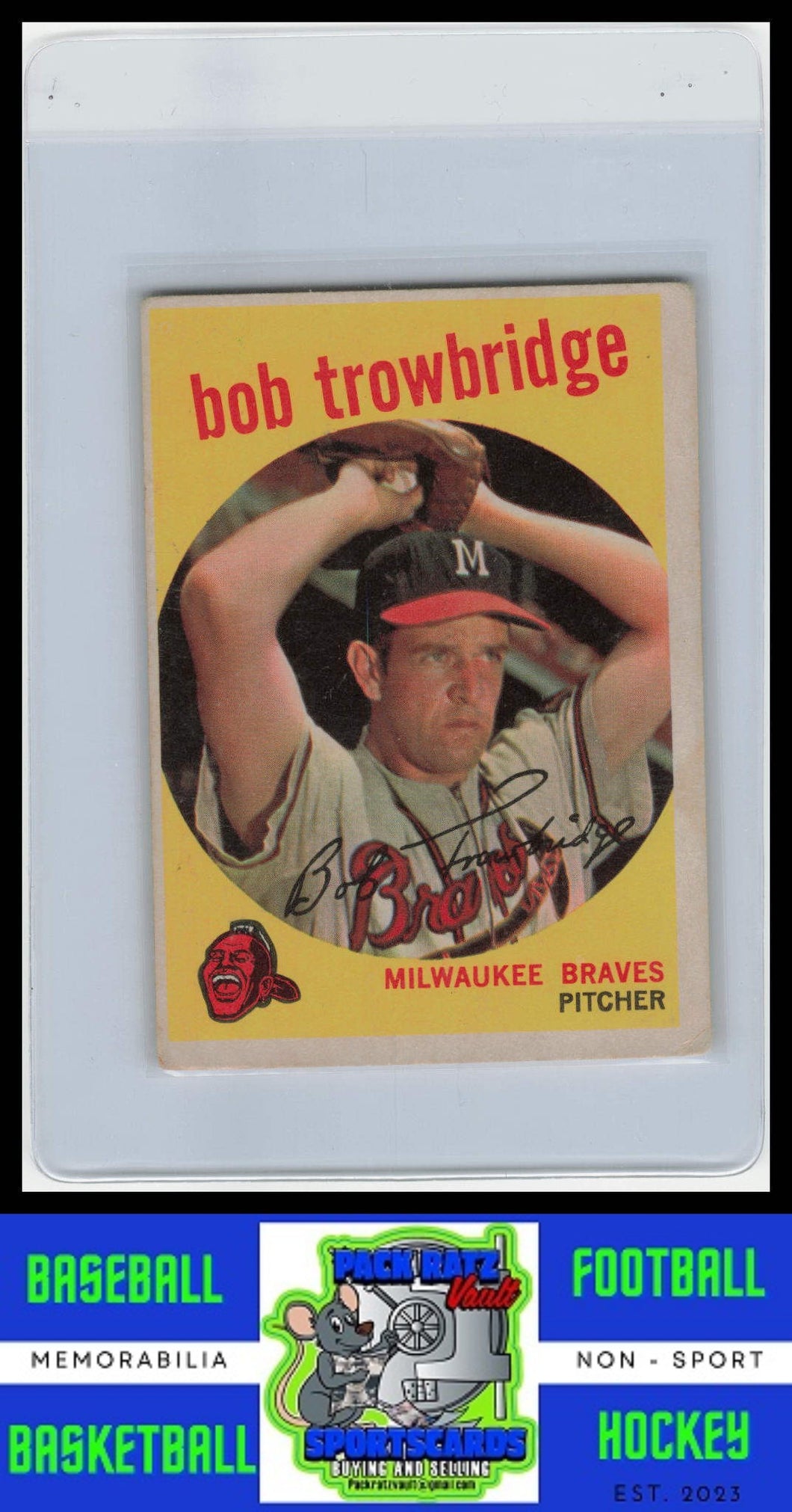 1959 Topps #239a Bob Trowbridge White/lighter back VG