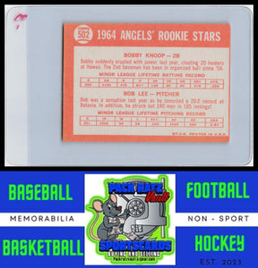 1964 Topps #502 1964 Angels Rookie Stars - Bobby Knoop / Bob Lee RC,RS VG