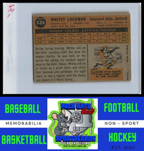 1960 Topps #535 Whitey Lockman VG