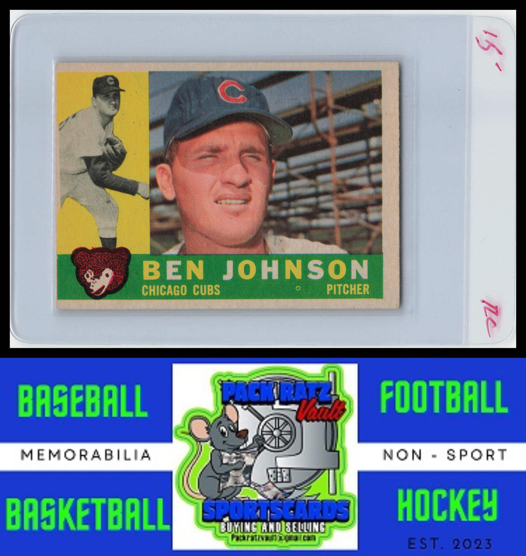 1960 Topps #528 Ben Johnson VG