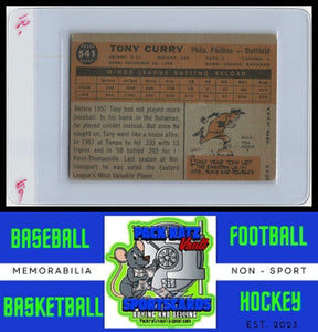 1960 Topps #541 Tony Curry VG