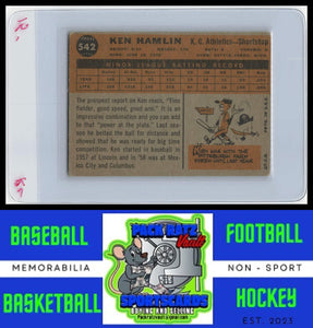 1960 Topps #542 Ken Hamlin VG