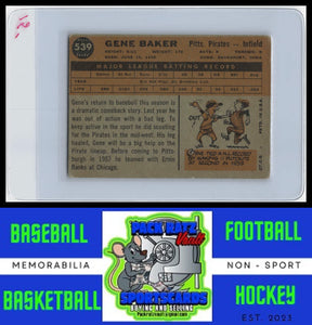 1960 Topps #539 Gene Baker VG