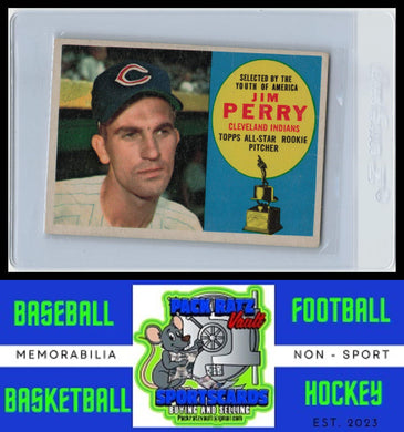 1960 Topps #324 Jim Perry VG