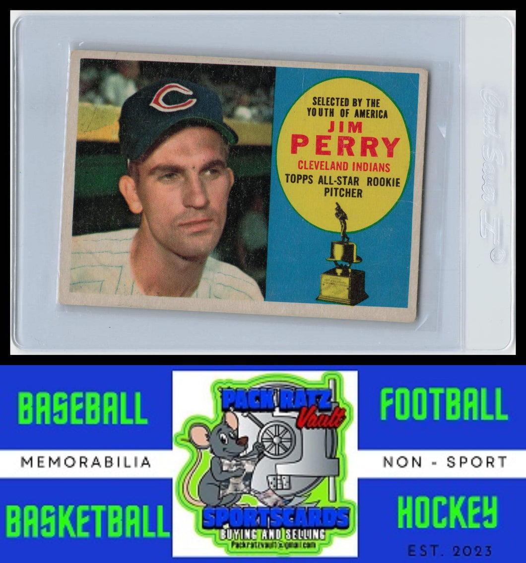 1960 Topps #324 Jim Perry VG