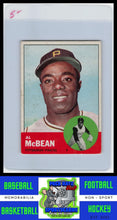 Load image into Gallery viewer, 1963 Topps #387b Al McBean Orange &quot;A&quot; on cartoon on back VG