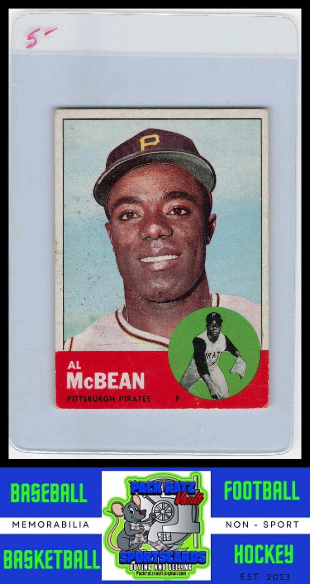 1963 Topps #387b Al McBean Orange 