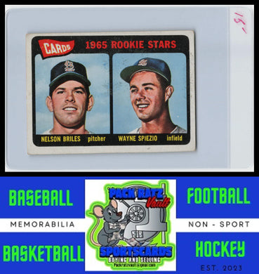 1965 Topps #431 Nelson Briles / Wayne Spiezio RC VG