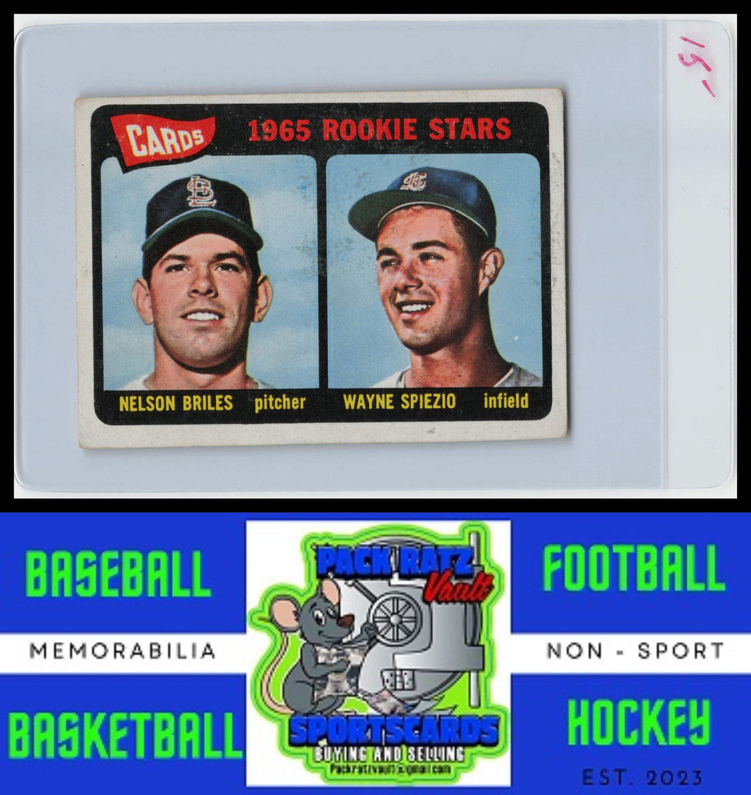 1965 Topps #431 Nelson Briles / Wayne Spiezio RC VG