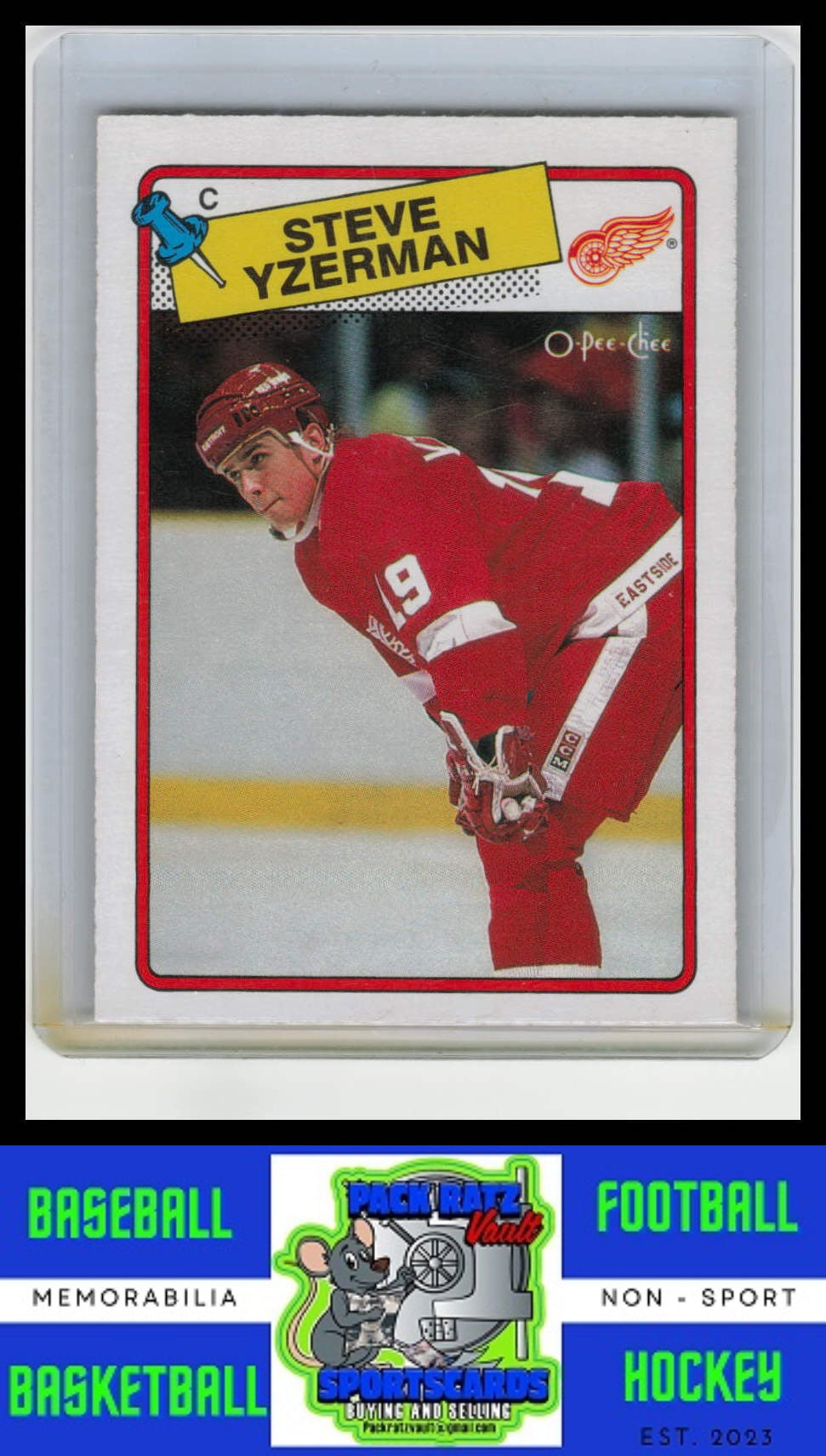 1988 O-PEE-CHEE #196 Steve Yzerman (RC) VG