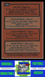 1978 Topps #708 Diaz / Murphy / Parrish / Whitt RC Rookie Catchers VG