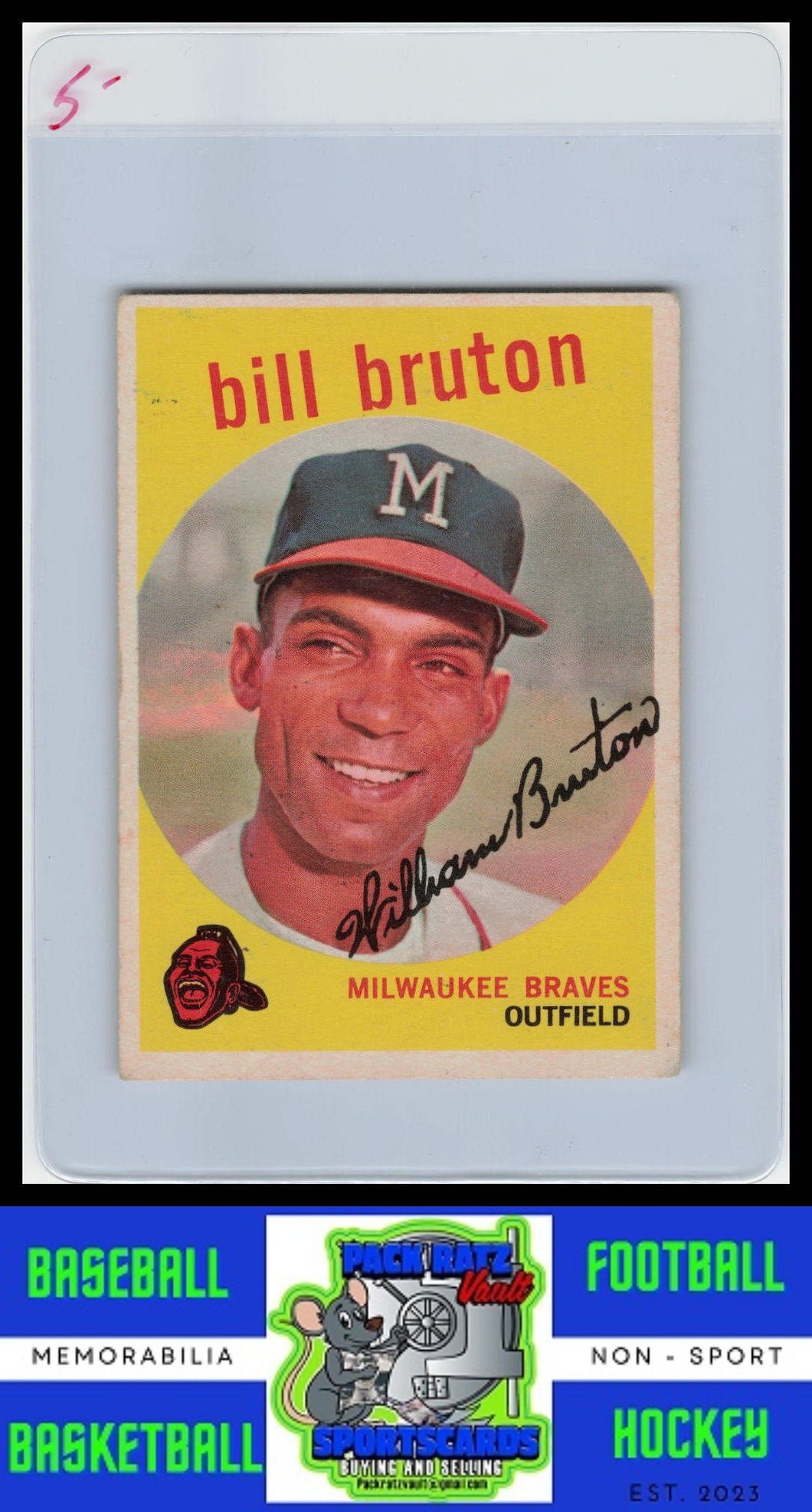 1959 Topps #165 Bill Bruton VG