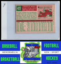 Load image into Gallery viewer, 1959 Topps #427 Charlie Neal VG