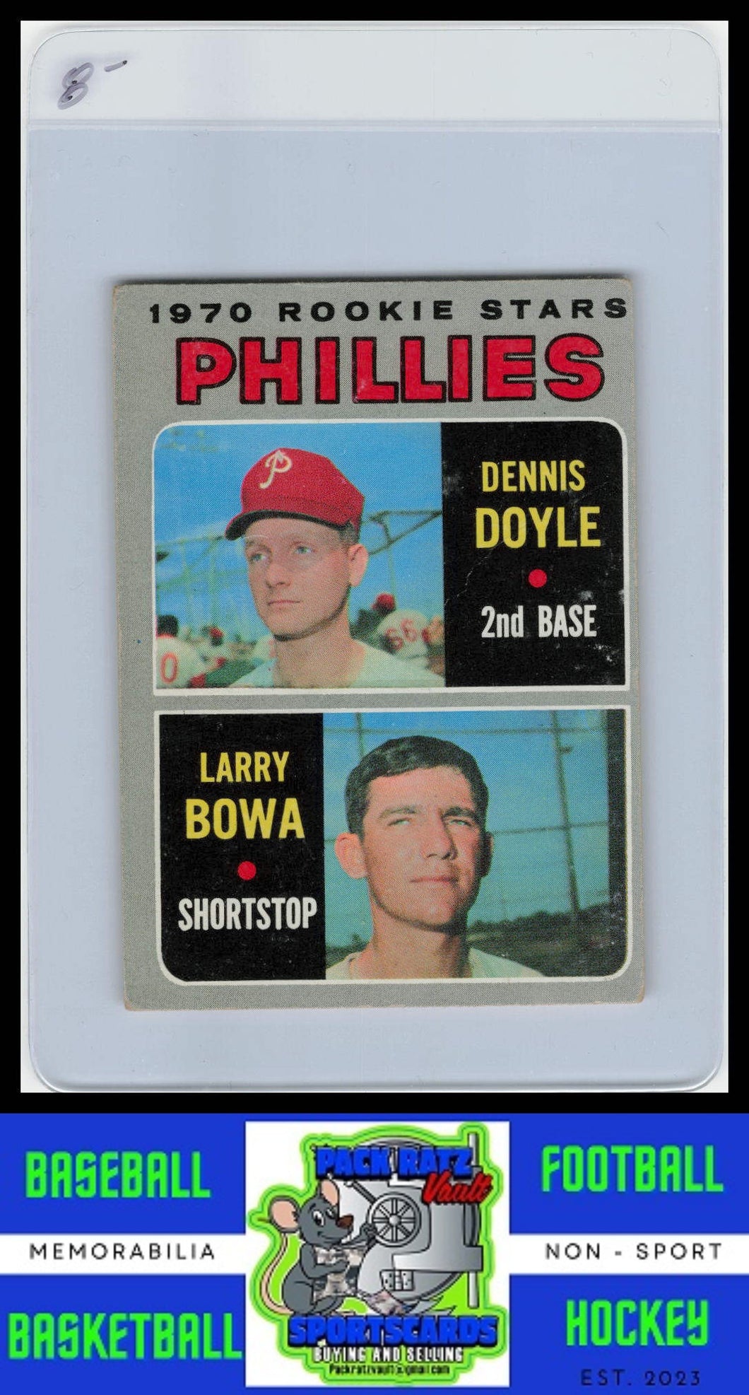 1970 Topps #539 Phillies 1970 Rookie Stars - Larry Bowa / Denny Doyle RS, RC VG