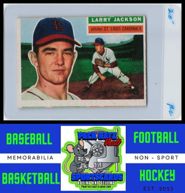 1956 Topps #119a Larry Jackson White Back VG