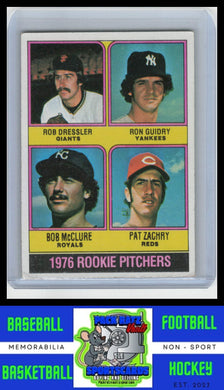 1976 Topps #599 Dressler / Guidry /McClure / Zachry RC Rookie Pitchers VG