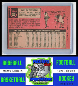 1969 Topps #130 Carl Yastrzemski VG / Stain Lower Right