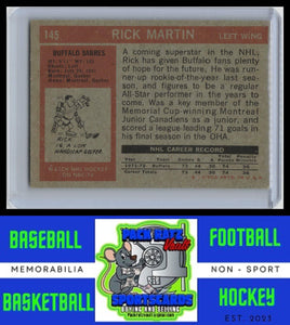 1972 Topps #145 Rick Martin VG