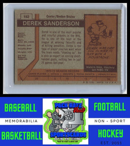 1973 Topps #182 Derek Sanderson VG