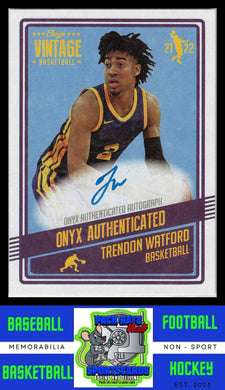 2021 Onyx Vintage #VATW Trendon Watford Blue Signatures NM