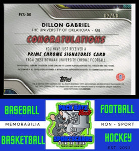 2022 Bowman Chrome University #BI-16 Dillon Gabriel 02/50 Invicta NM