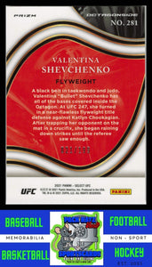 2021 Panini Select UFC #281 Valentina Shevchenko Octagonside Red Disco Prizm 021/199 NM