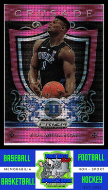 2019 Prizm Draft Picks #51 Zion Williamson (RC) Crusade Pink Pulsar Prizm NM