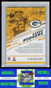 2017 Donruss Elite #20 Aaron Rodgers Spellbound Green NM