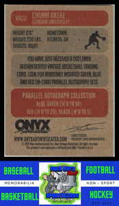 2021 Onyx Vintage #VACO Chuma Okeke NM