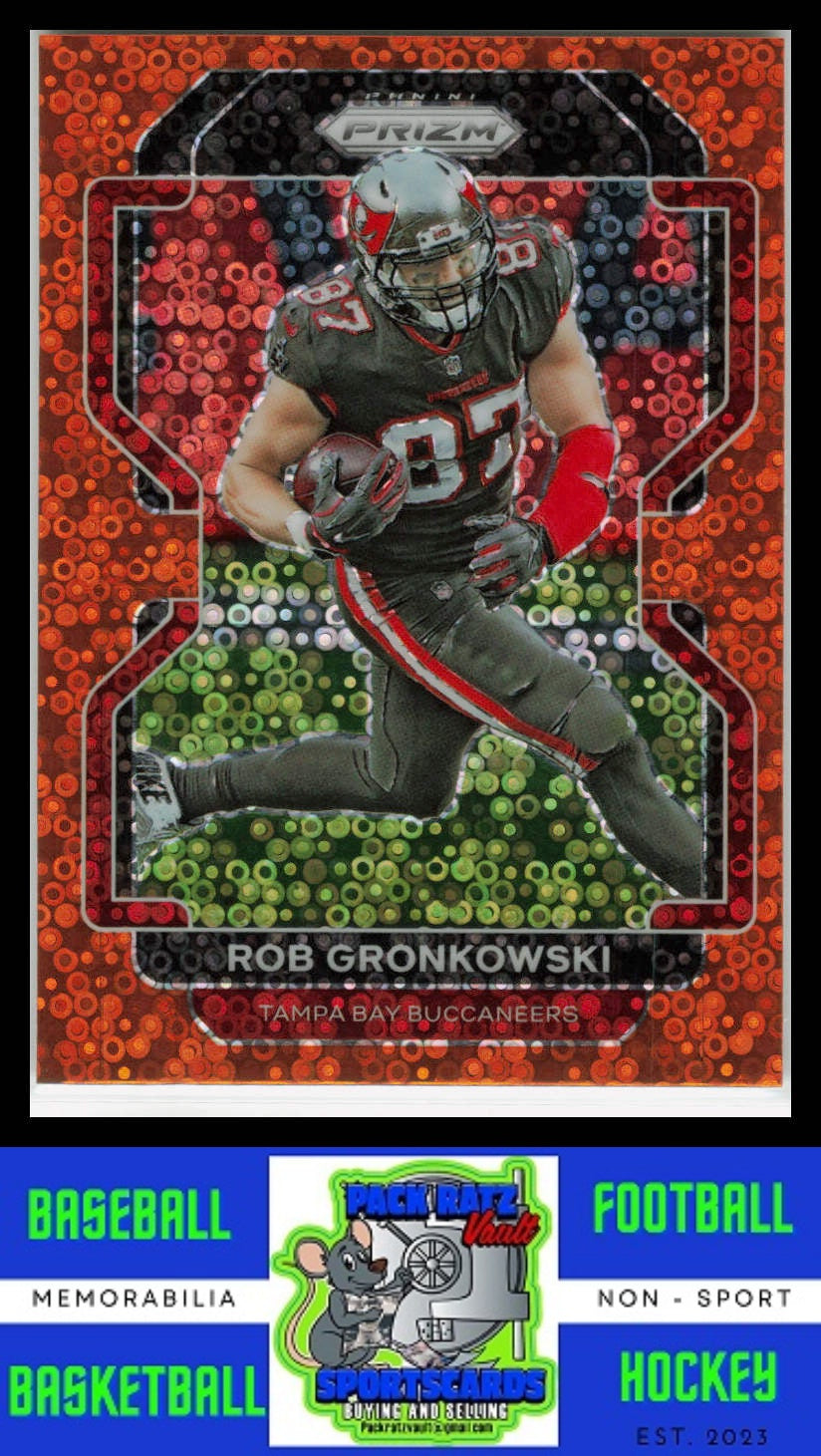 2021 Panini Prizm #293 Rob Gronkowski Orange Disco NM