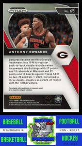 2021 Panini Prizm Draft Picks #65 Anthony Edwards NM