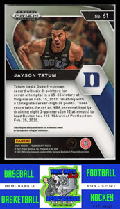 2021 Panini Prizm Collegiate Draft Picks #61 Jayson Tatum NM