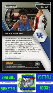 2021 Panini Prizm Draft Picks #72 De AAron Fox NM