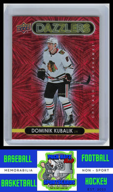 2021 Upper Deck #DZ-12 Dominik Kubalik Dazzlers Red NM