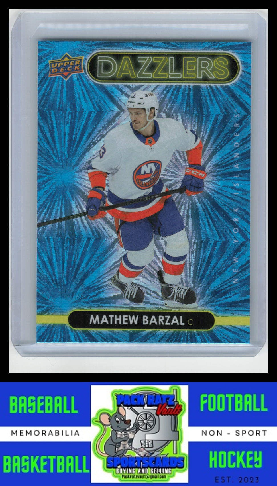 2021 Upper Deck #DZ-30 Mathew Barzal Dazzlers Blue NM