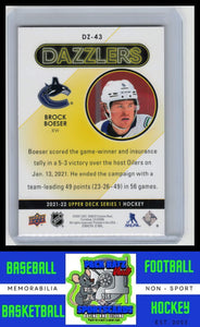 2021 Upper Deck #DZ-43 Brock Boeser Dazzlers Red NM