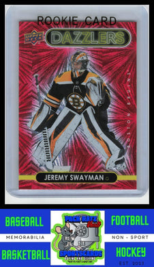 2021 Upper Deck #DZ-4 Jeremy Swayman Dazzlers Pink NM