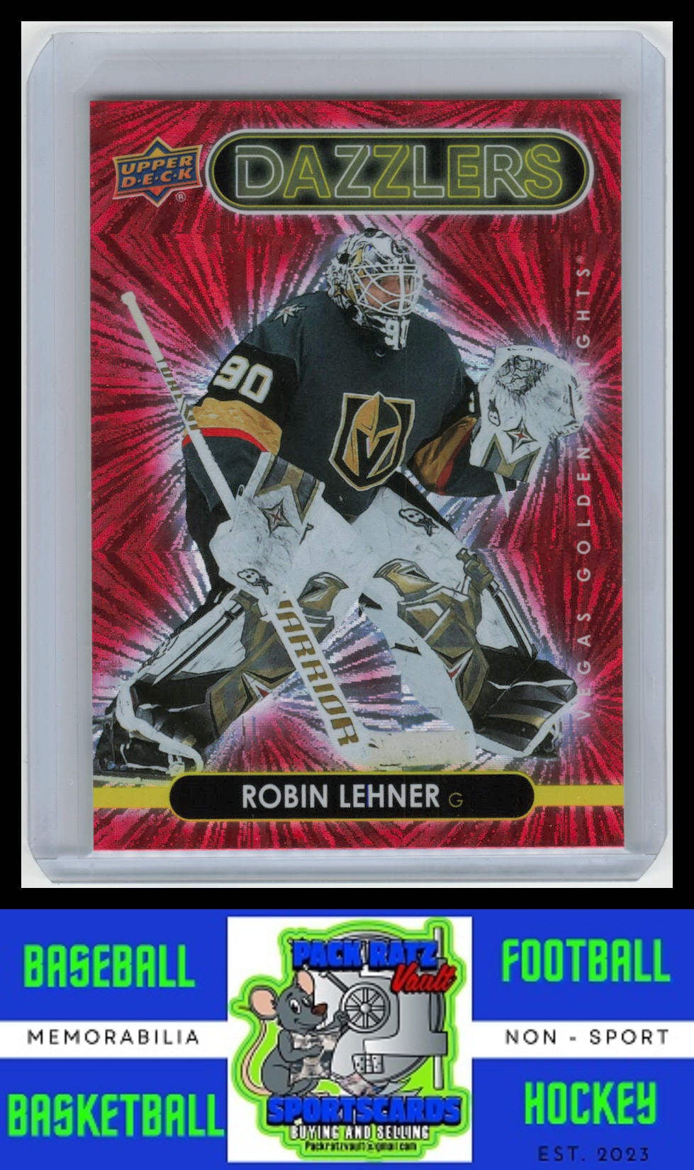 2021 Upper Deck #DZ-45 Robin Lehner Dazzlers Pink NM