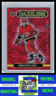 2021 Upper Deck #DZ-9 Sebastian Aho Dazzlers Pink NM