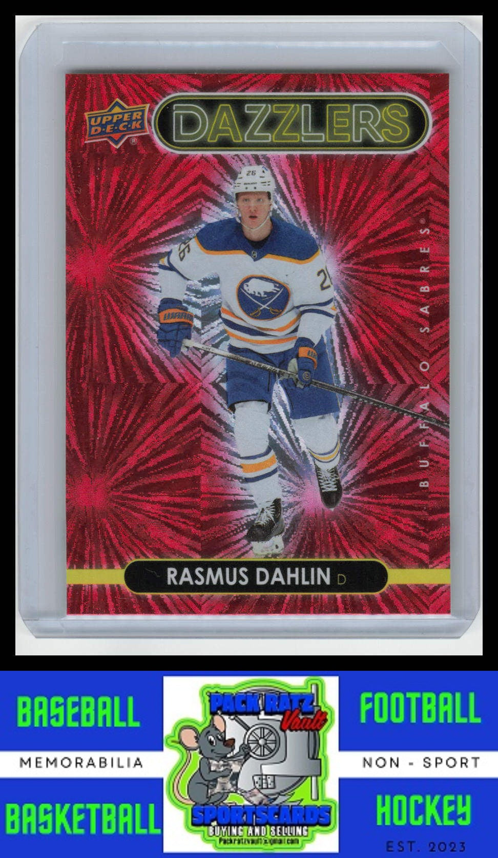 2021 Upper Deck #DZ-7 Rasmus Dahlin Dazzlers Pink NM