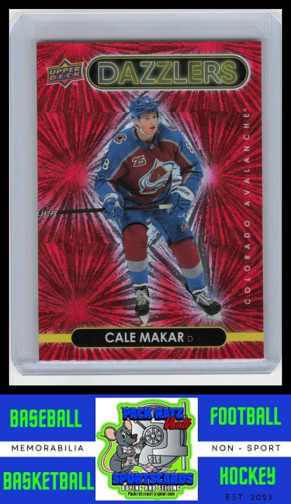 2021 Upper Deck #DZ-14 Cale Makar Dazzlers Pink NM