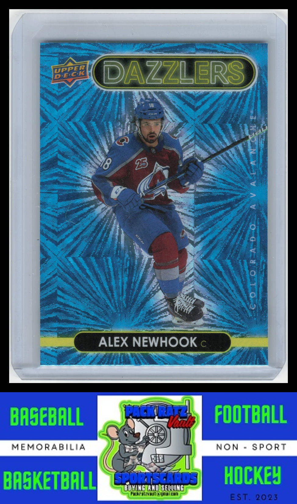 2021 Upper Deck #DZ-13 Alex Newhook Dazzlers Red NM