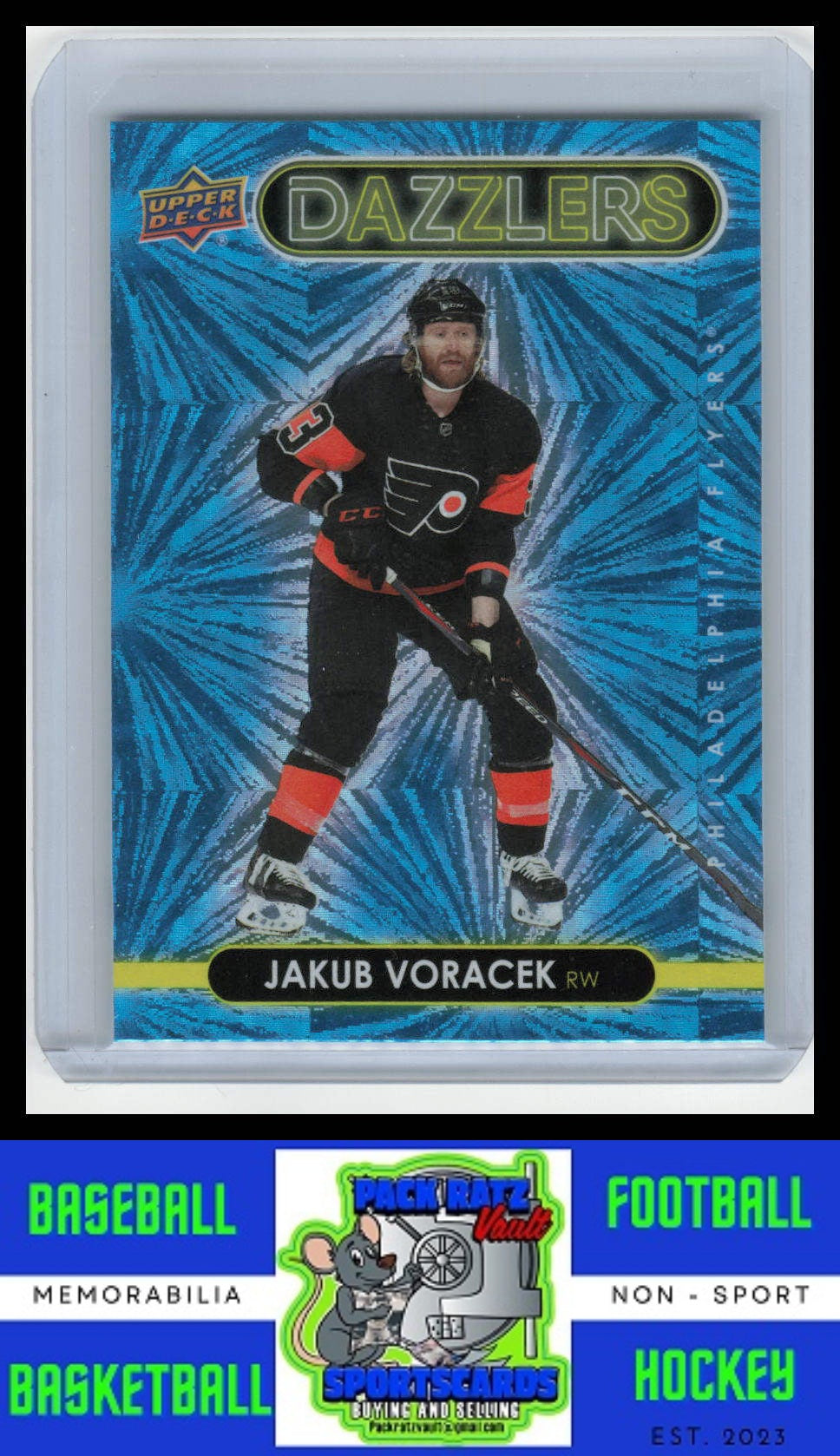 2021 Upper Deck #DZ-34 Jakub Voracek Dazzlers Green NM