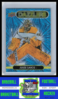 2021 Upper Deck #DZ-27 Juuse Saros Dazzlers Blue NM