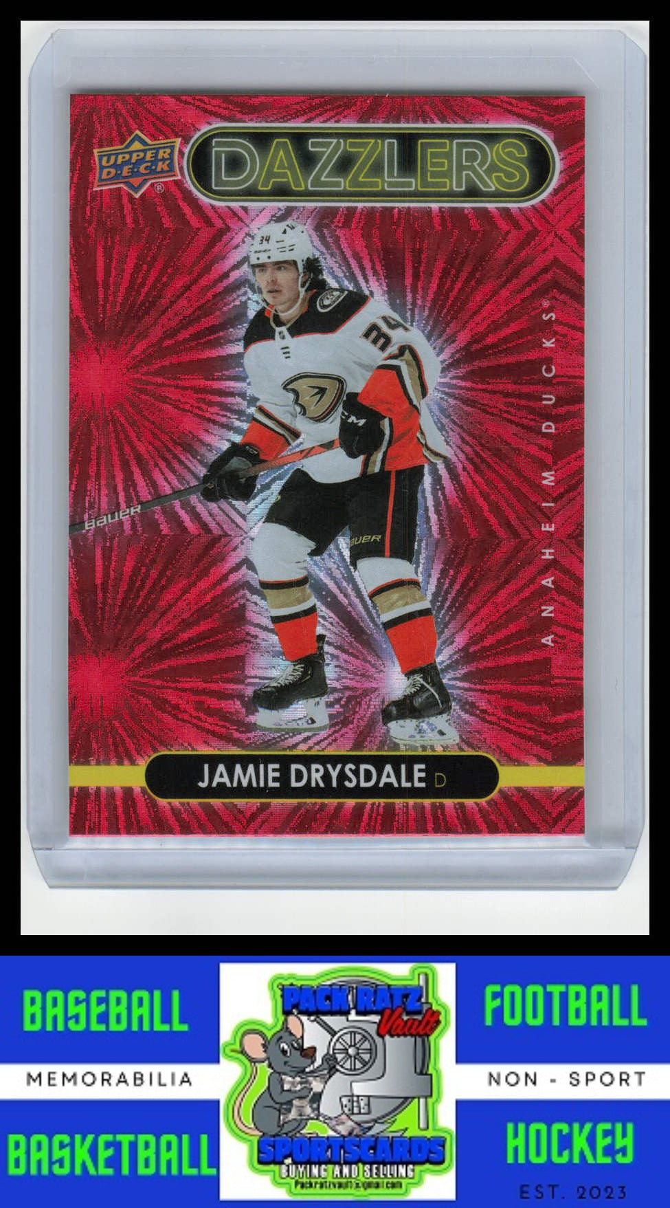 2021 Upper Deck #DZ-2 Jamie Drysdale Dazzlers Pink NM